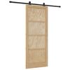 vidaXL Skyved&oslash;r Naturlig og svart 86 x 211 cm Heltre furu