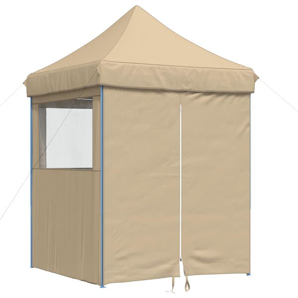 vidaXL Partytelt Beige 200 x 200 x 306 cm Oxford Stoff