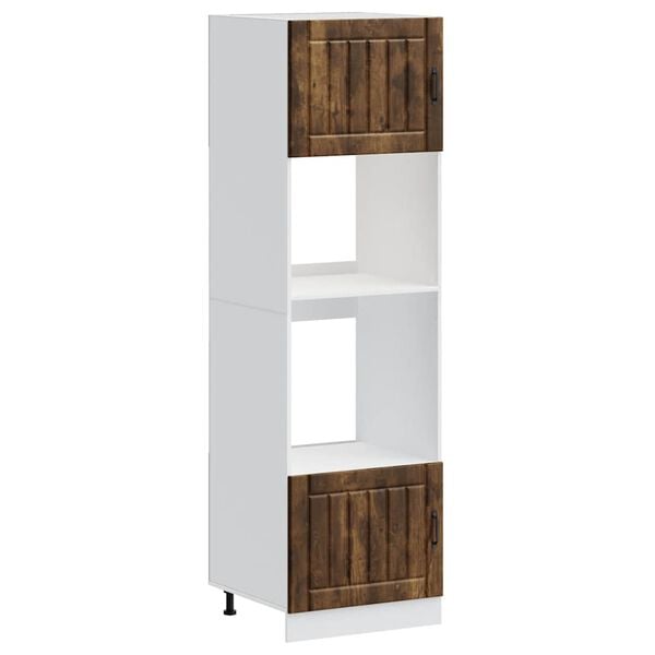 vidaXL Ovnskap 2 stk Lucca r&oslash;kt eik konstruert tre