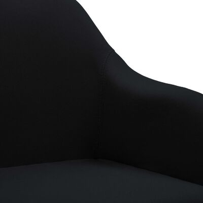 idaXL Svingbare spisestoler 6 stk svart stoff