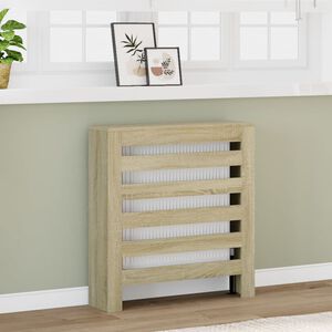 vidaXL Radiatordeksel sonoma eik 78x20x82 cm konstruert tre