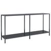 vidaXL Konsollbord svart 160x35x75,5 cm herdet glass