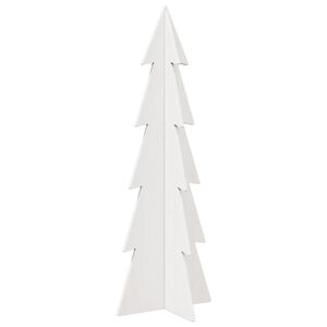vidaXL Juletre av tre til pynt hvit 112 cm heltre furu
