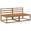 vidaXL 2 Stk Ute Midt Sofa Naturlig 158 x 83 x 73 cm