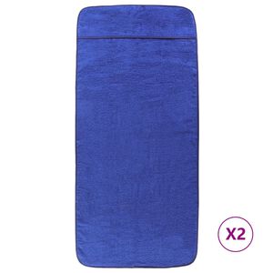 vidaXL Strandh&aring;ndkl&aelig;r 2 stk kongebl&aring; 60x135 cm stoff 400 GSM