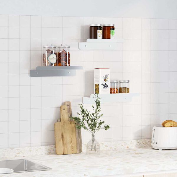 vidaXL Vegghyller 3 stk sølv rustfritt stål