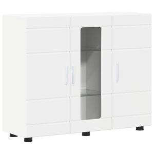 vidaXL Tre skap med lagring Hvit 88,5 x 30,5 x 73 cm Konstruert tre