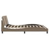 vidaXL Sengeramme med LED uten madrass Zadar cappuccino 180x200 cm