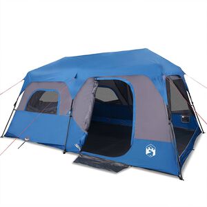 vidaXL Campingtelt 9 personer bl&aring; hurtigutl&oslash;ser vanntett