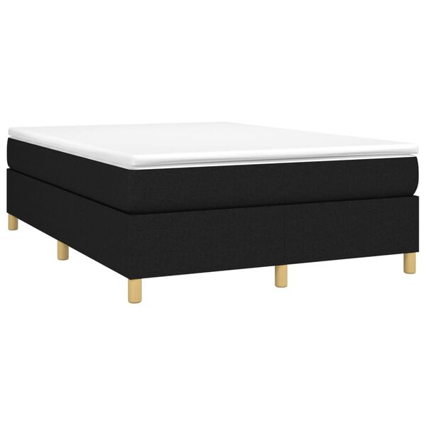 vidaXL Boxspring-sengeramme svart 135x190 cm Double stoff