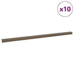 vidaXL Trappeneser 10 pcs Brun 67 cm Aluminium