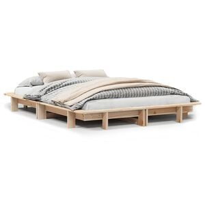 vidaXL Sengeramme uten madrass 120x200 cm heltre furu