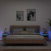 vidaXL Nattbord med LED 2 stk artisan eik 40x39x48,5 cm