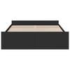 vidaXL Sengeramme med skuffer svart 160x200 cm konstruert tre