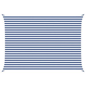 vidaXL Solskygge seil Bl&aring; og hvit 5 &times; 3,5 m 100% polyester Oxford
