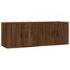 vidaXL Vegghengte TV-benker 2 stk brun eik 57x34,5x40 cm