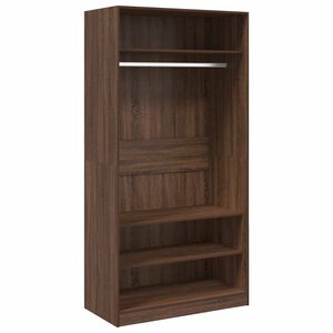vidaXL Garderobe brun eik 100x50x200 cm konstruert tre