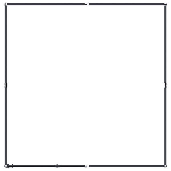 vidaXL Utendørs hundegård stål 3,69 m²