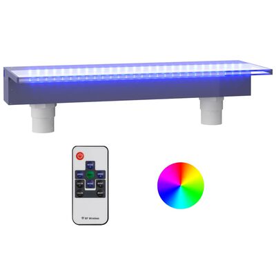 vidaXL Vannfall med RGB LED akryl 60 cm