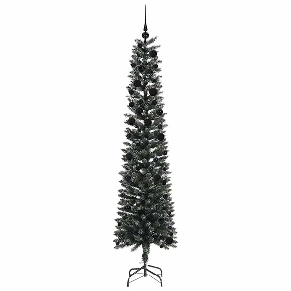 vidaXL Kunstig juletre med 300 LED grønn 240 cm PVC og plast og stål