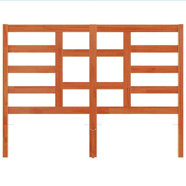 vidaXL Hodegavl voksbrun 135 cm heltre furu