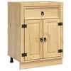 vidaXL Kabinett SKI HonningBrun 60 x 46 x 81,5 cm Massiv furu