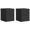 vidaXL Vegghengt Nattbord 2 stk. Svart 34,5 x 33 x 40 cm