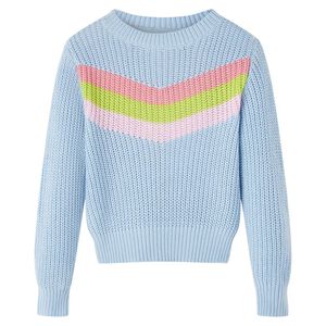 Barnegenser strikket bl&aring; 104
