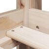 vidaXL K&oslash;yeseng med stige og tak 90x190 cm heltre furu