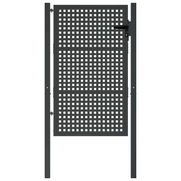 vidaXL Hageport antrasitt 100x150 cm st&aring;l