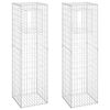 vidaXL Gabionstolper 2 stk 50x50x180 cm jern