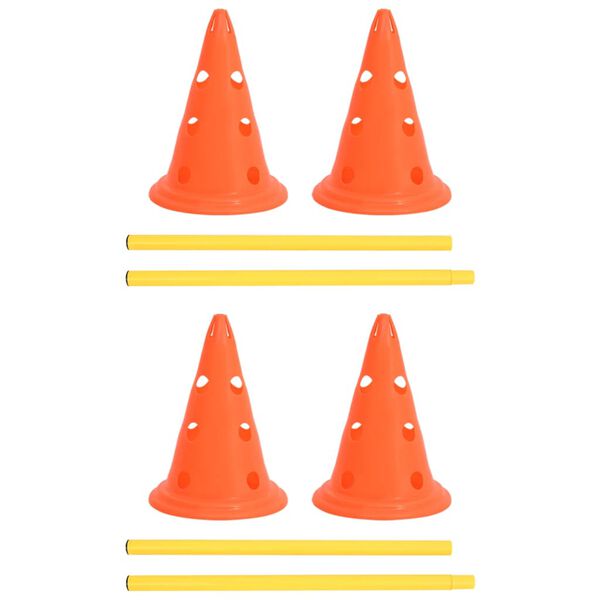 vidaXL Hindringssett for hundeaktivitet oransje og gul