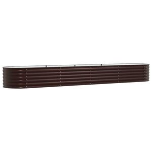 vidaXL Hevet bed Brun 400 x 80 x 44 cm St&aring;l