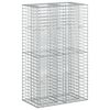 vidaXL Gabion hevet seng 90 x 50 x 150 cm Galvanisert st&aring;l S&oslash;lv