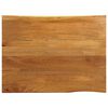 vidaXL Bordplate 110x80x2,5 cm naturlig kant heltre mango