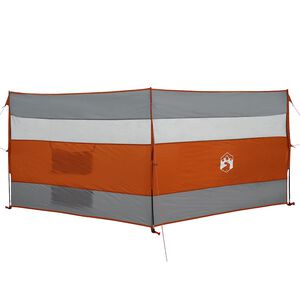 vidaXL Vindskjerm for camping grå og oransje 340x130 cm vanntett