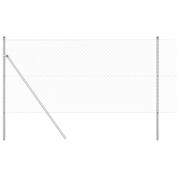 vidaXL Gjerdep&aring;le s&oslash;lv 10 x 1 m (40 x 40 mm nett) St&aring;l