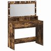 vidaXL Sminkebord R&oslash;kt eik 100 x 41 x 135 cm Konstruert tre