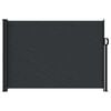 vidaXL Uttrekkbar sidemarkise svart 140x300 cm