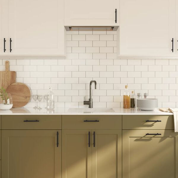 vidaXL Skaphåndtak 20 stk svart 96 mm rustfritt stål