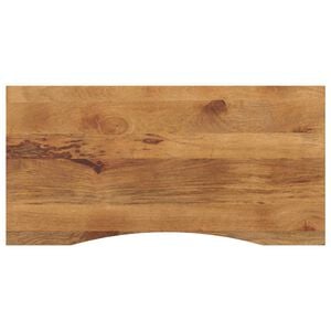 vidaXL Skrivebordsplate med kurve 120x50x2,5 cm heltre grovt mangotre
