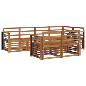 vidaXL Utend&oslash;rs sofa-sett 7 stk. Naturlig Polyester