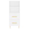 vidaXL Highboard hvit 34,5x34x180 cm konstruert tre