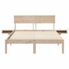 vidaXL Sengestamme med hodegjerde Brun 140 x 190 cm Massiv furu
