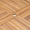 vidaXL Sammenleggbart hagebord Ø 120 cm heltre teak