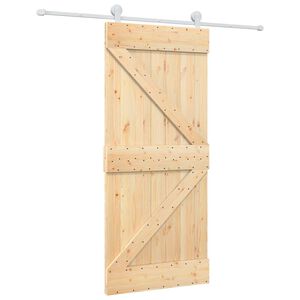 vidaXL Skyved&oslash;r Naturlig og Hvit 90 x 210 cm Heltre furu