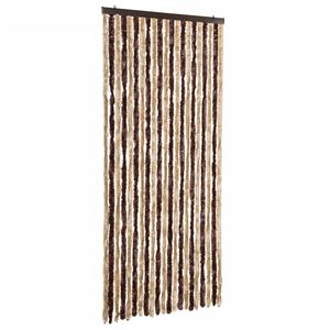 vidaXL Insektgardin beige og lysebrun 90x220 cm chenille