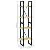 vidaXL Bokhylle 4 nivåer 40x30x140 cm heltre furu