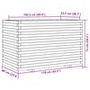 vidaXL Plantekasse voksbrun 110x60x72 cm heltre furu