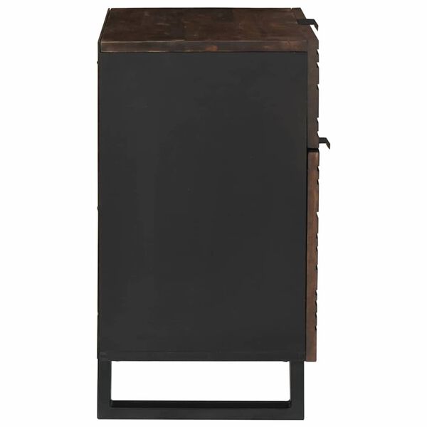 vidaXL Nattbordskap Valn&oslash;tt 50 x 33 x 60 cm Massivt akasietre